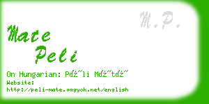 mate peli business card